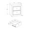 Monarch Specialties Bedroom Accent, Nightstand, End, Side, Lamp, Storage Drawer, Bedroom, Upholstered, Linen Look, Grey I 5604 - alternate 3